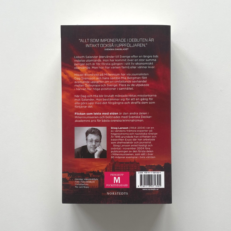 Flickan som lekte med elden Stieg Larsson dziewczyna, która igrała z ogniem w oryginale, po szwedzku 4