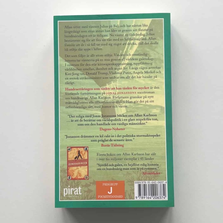 Hundraettåringen som tänkte att han tänkte för mycket Stujednolatek J. Jonasson po szwedzku 4