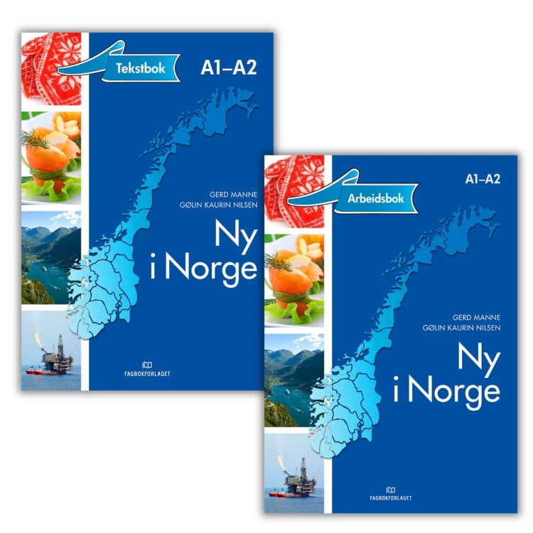 Zestaw Ny i Norge - podręcznik i ćwiczenia do nauki norweskiego od podstaw, A1/A2