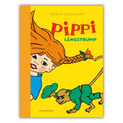 "Pippi Långstrump" - Astrid Lindgren, Pippi Pończoszanka w języku oryginału, po szwedzku, przednia okładka