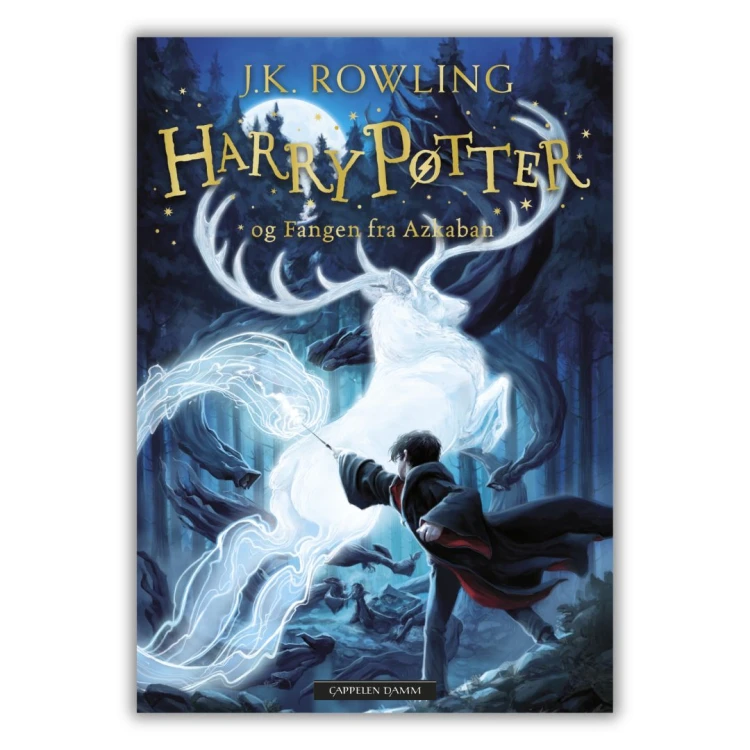 "Harry Potter og fangen fra Azkaban"  - J. K. Rowling czyli Harry Potter i Więzień Azkabanu po norwesku, przednia okładka