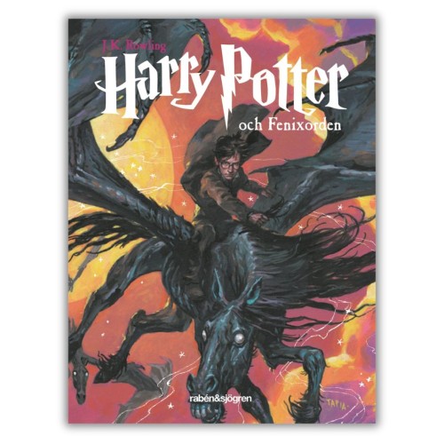 Harry Potter och Fenixorden - J. K. Rowling po szwedzku, Harry Potter i Zakon Feniksa po szwedzku, przednia okładka.