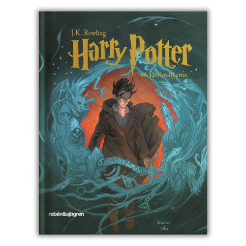 Harry Potter och Dödsrelikerna - J. K. Rowling, Harry Potter i Insygnia Śmierci, siódma część, po szwedzku, przednia okłądka