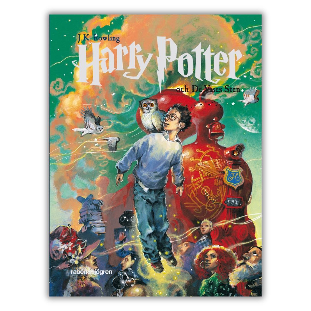 Harry Potter och den vises sten - J. K. Rowling, Hary potter i kamień filozoficzny po szwedzku, przednia okładka
