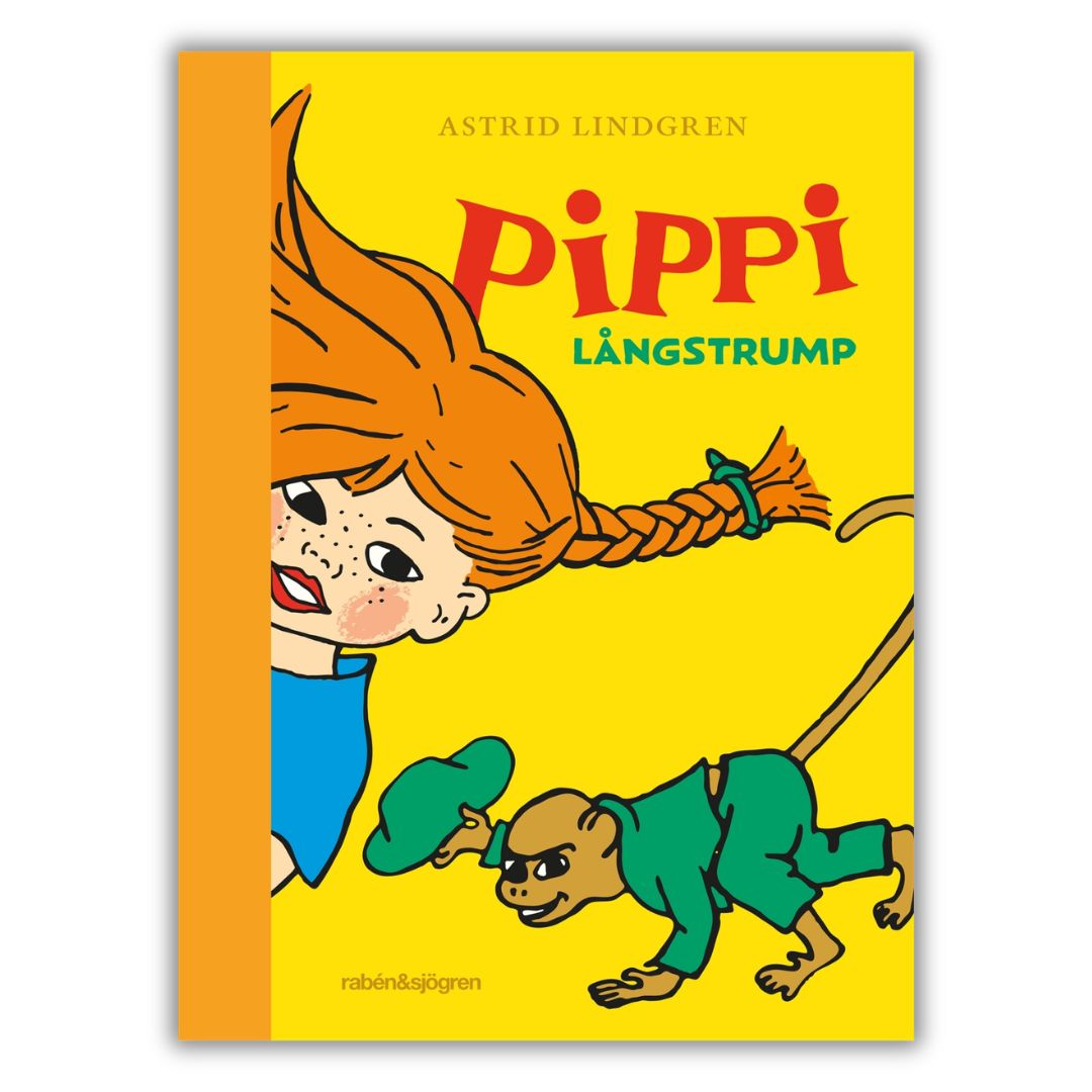 "Pippi Långstrump" - Astrid Lindgren, Pippi Pończoszanka w języku oryginału, po szwedzku, przednia okładka